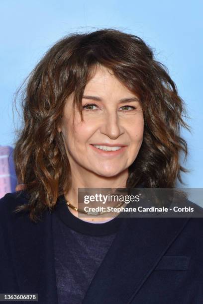 Actress Valerie Lemercier attends the "Vaillante" Premiere at Le Grand Rex on January 09, 2022 in Paris, France.