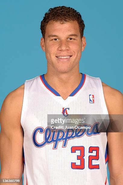 Blake Griffin of the Los Angeles Clippers poses for a photo during Media Day at the Clippers Training Center on December 13, 2011 in Playa Vista,...