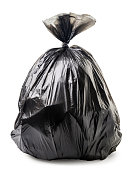 Garbage bag on a white background. Isolated