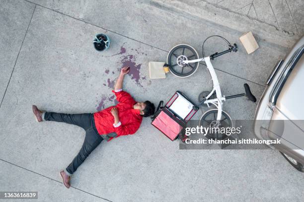 accident and death - cycling drone bildbanksfoton och bilder