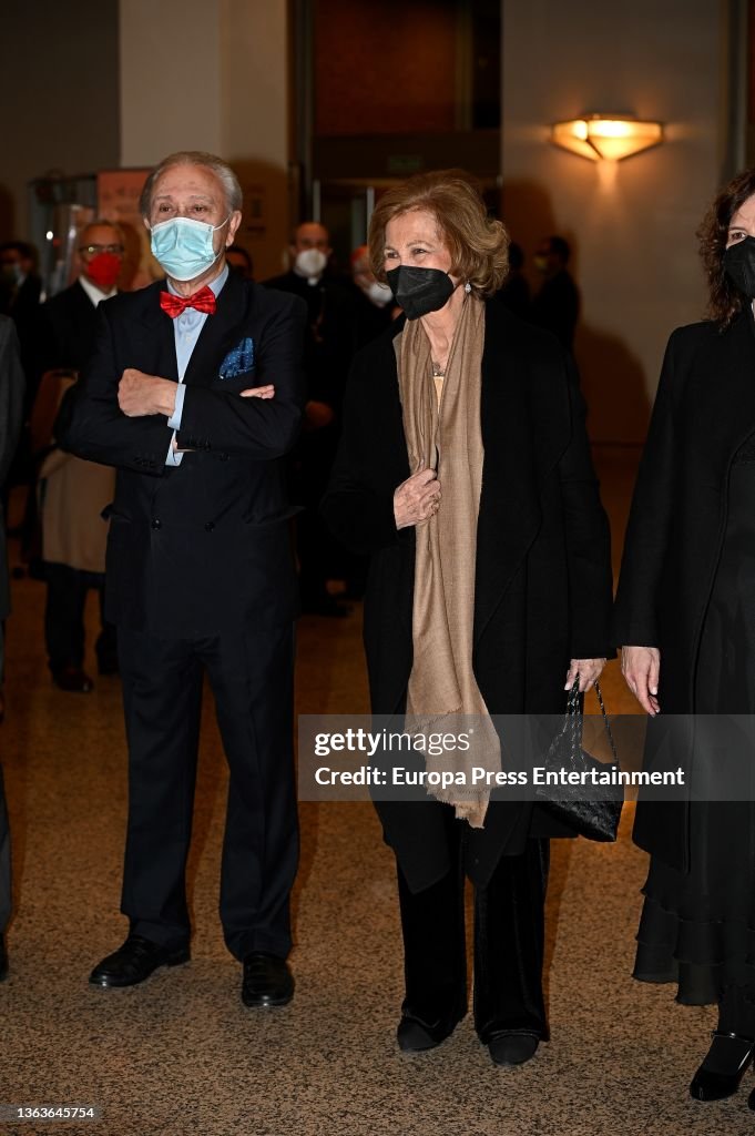 Queen Sofia Attends Benefit Concert On The Occasion Of The 75th Anniversary Of Caritas