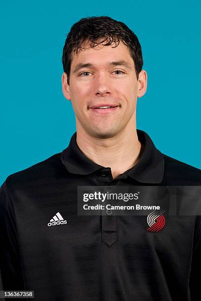 Player Development coach Dan Dickau of the Portland Trail Blazers poses for a portrait during Media Day on December 16, 2011 at the Rose Garden Arena...