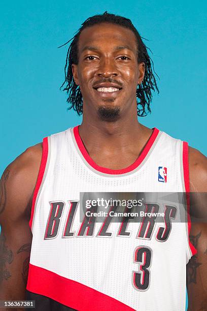 Gerald Wallace of the Portland Trail Blazers poses for a portrait during Media Day on December 16, 2011 at the Rose Garden Arena in Portland, Oregon....