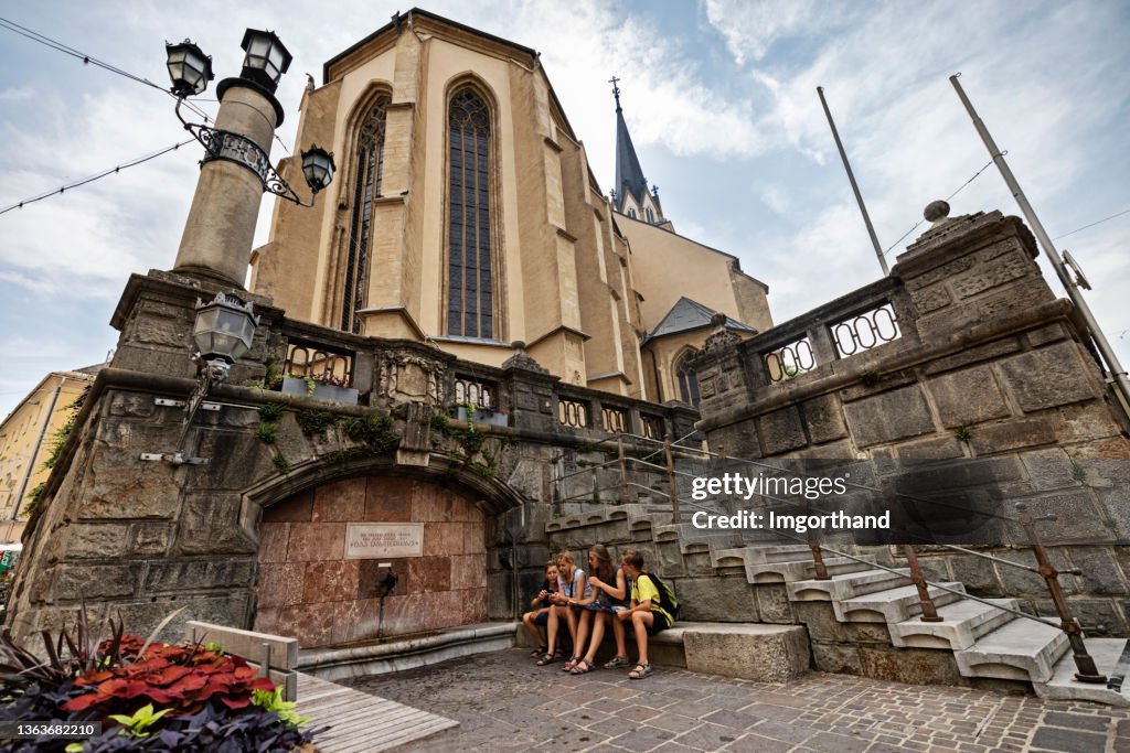 Family sightseeing Villach, Austria