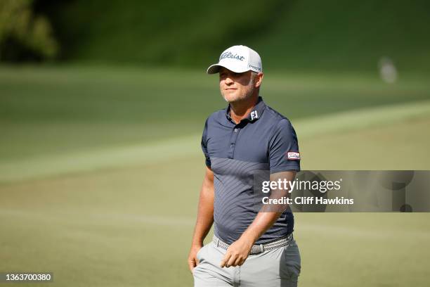 Matt Jones of Australia walks off the 15th green during the final round of the Sentry Tournament of Champions at the Plantation Course at Kapalua...