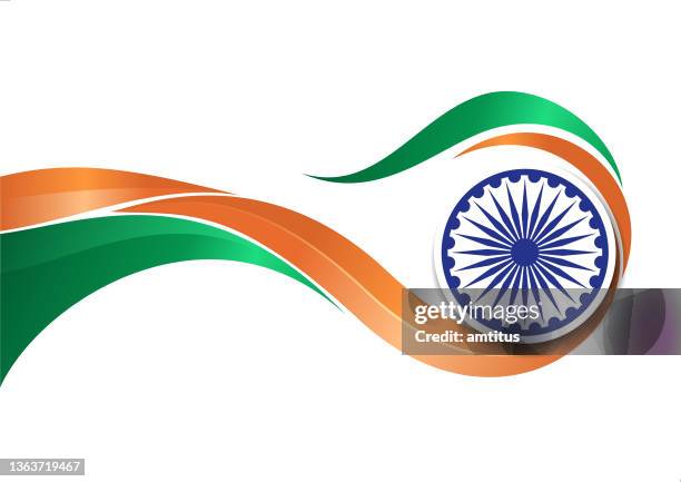 indian flag abstract - india flag stock illustrations