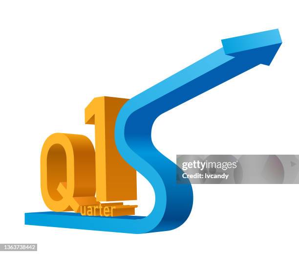 growth in 1st quarter - quarter stock illustrations