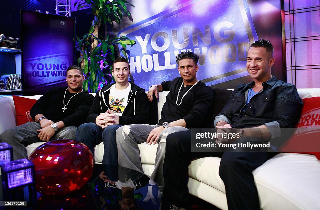 Castmates Of "The Jersey Shore" Visit Young Hollywood Studio