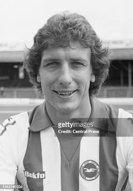 Portrait of English professional footballer Andy Rollings, Centre Back for Brighton and Hove Albion Football Club on 20th August 1979 at the...