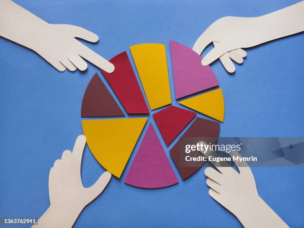 teamwork concept - paper cut stock-fotos und bilder