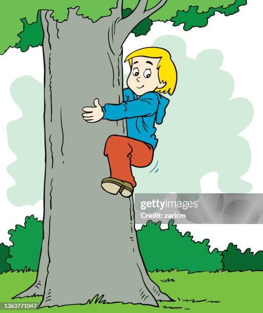 54 Boy Climbing Tree High Res Illustrations - Getty Images