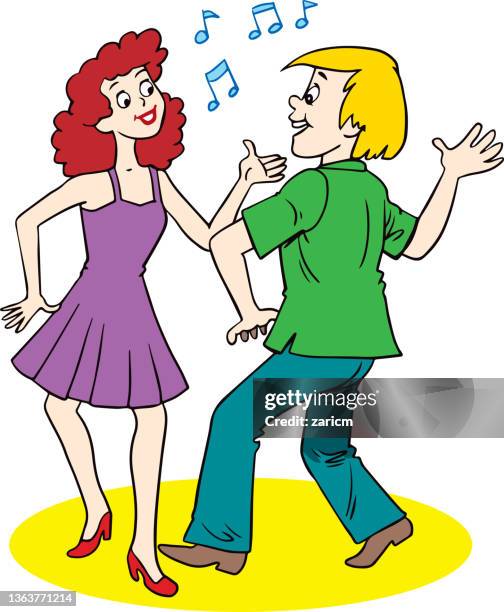ilustrações de stock, clip art, desenhos animados e ícones de vector illustration of a couple dancing - tango
