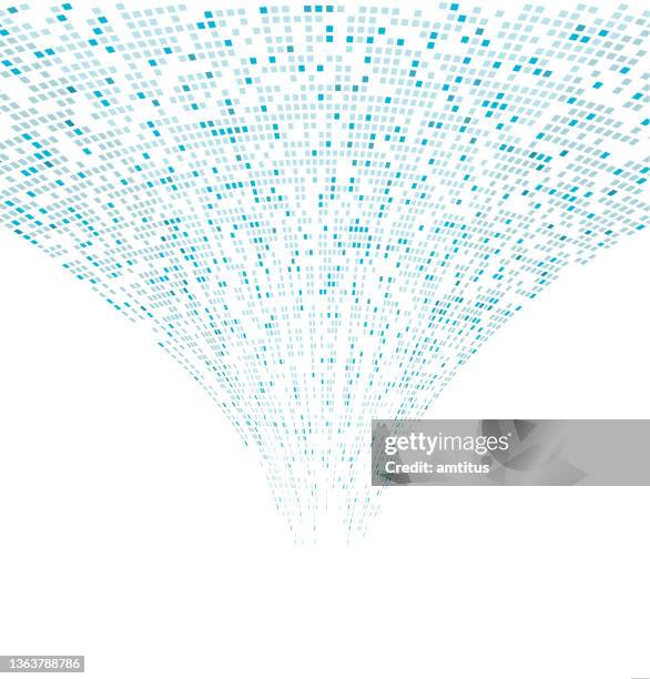 pixels funnel - floating particles stock illustrations