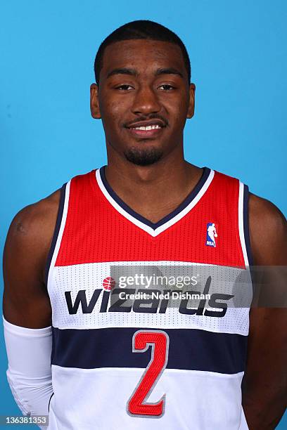 John Wall of the Washington Wizards poses for a portrait during media day at the Verizon Center on December 15, 2011 in Washington, DC. NOTE TO USER:...