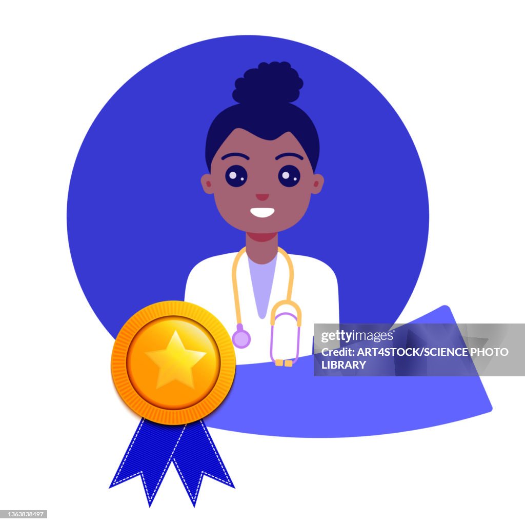 Honor doctor award, conceptual illustration