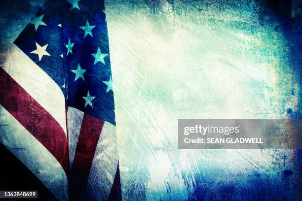 grunge us flag - american flag texture stock pictures, royalty-free photos & images