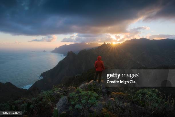 sunrise over the canary islands - tenerife stock-fotos und bilder