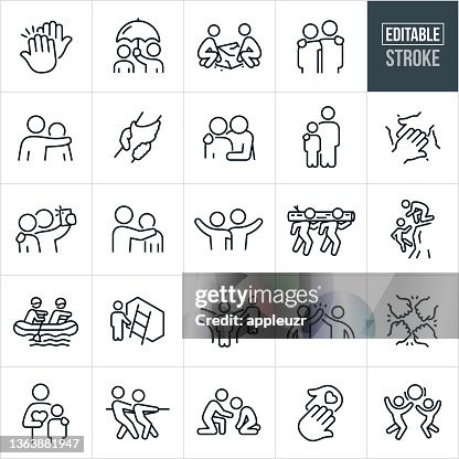 Mentoring Thin Line Icons - Editable Stroke Mentoring Thin Line Icons - Editable Stroke
