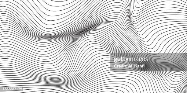 abstrakter linienmusterhintergrund - black and white wave stock-grafiken, -clipart, -cartoons und -symbole