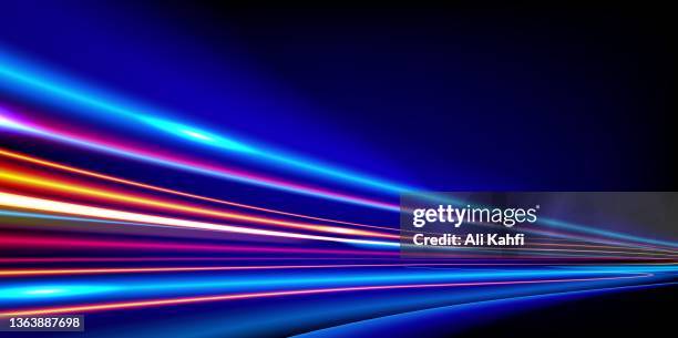 bildbanksillustrationer, clip art samt tecknat material och ikoner med abstract light rays speed and motion blur background vector - telekommunikationsutrustning