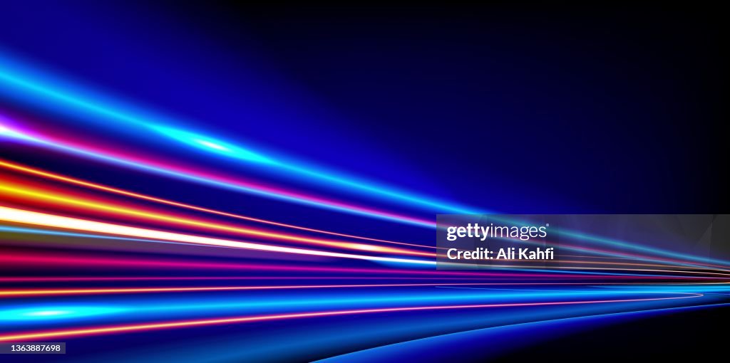 Abstract Light Rays Speed And Motion Blur Background Vector High-Res ...