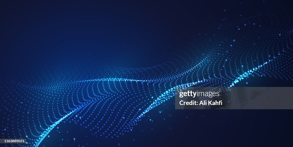 Abstract Waving Particle Technology Background