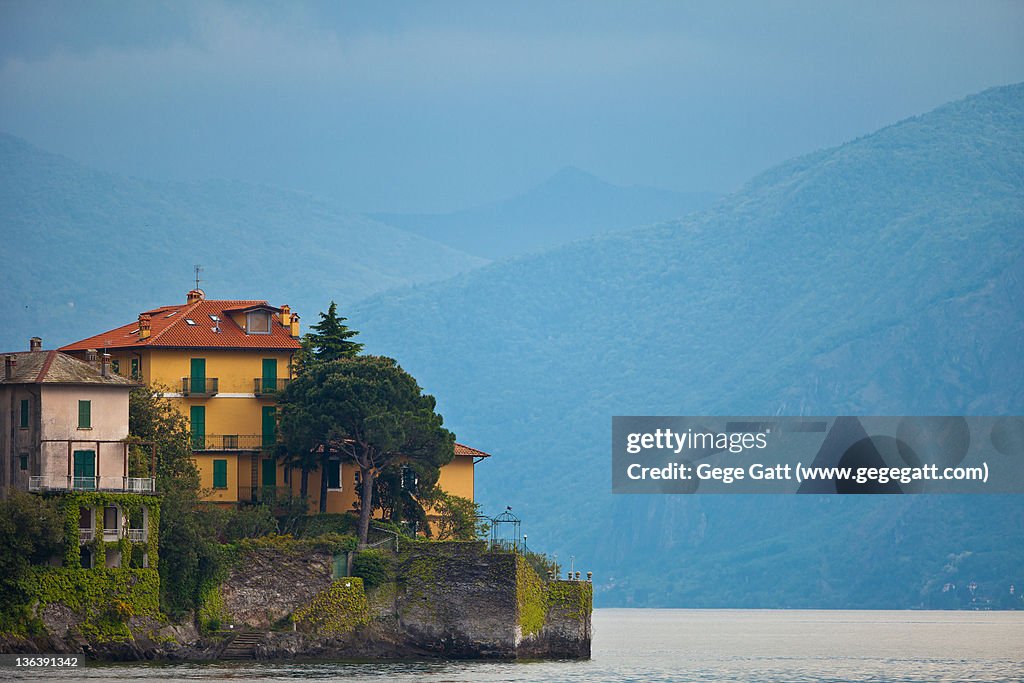 Mediterranean lake side village