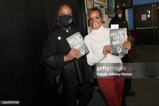 Ashley Sharpton and Rachel Noerdlinger attend Reverend Al Sharpton "Righteous Troublemaker" Book Signing at House of Justice Auditorium on January...