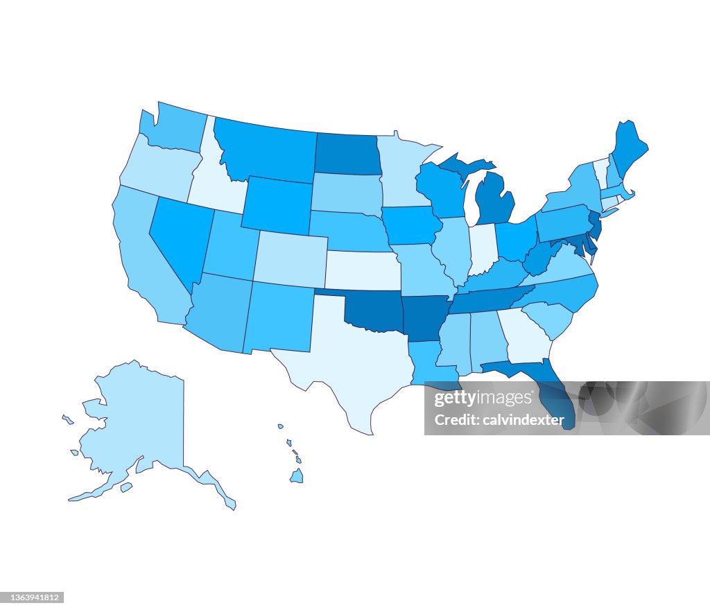 Mappa di Stati Uniti d'America