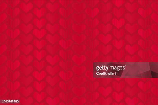 seamless pattern with hearts - red background stock illustrations