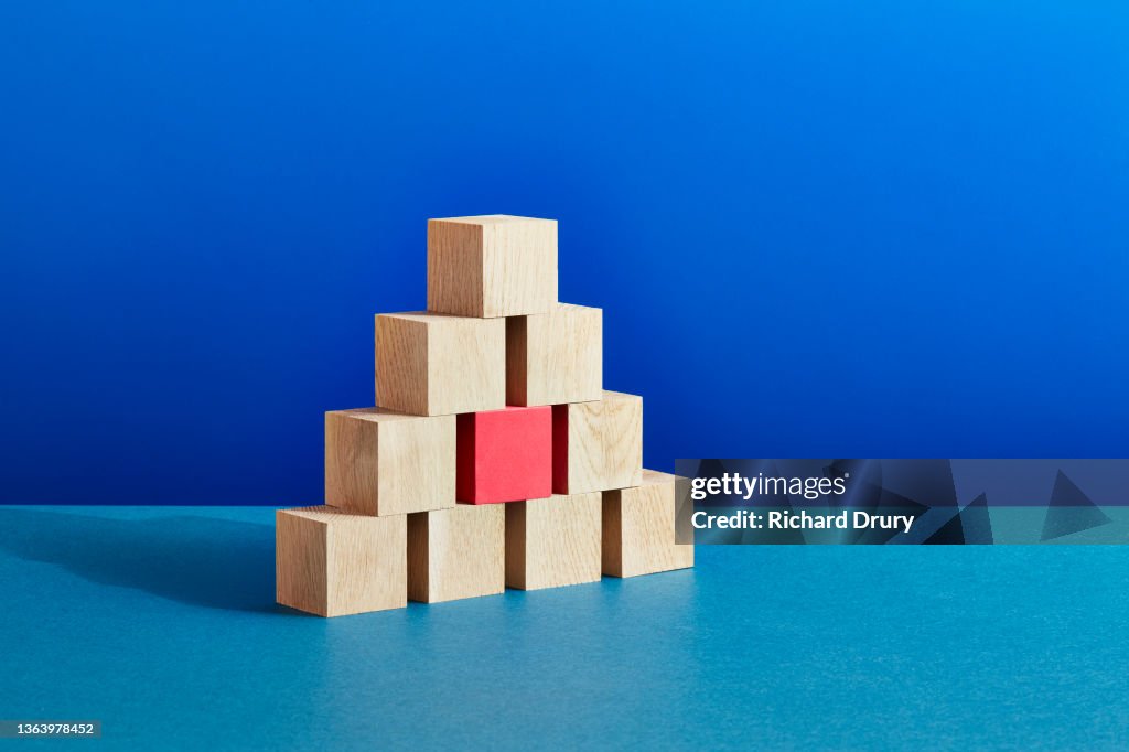 Conceptual image of geometric blocks