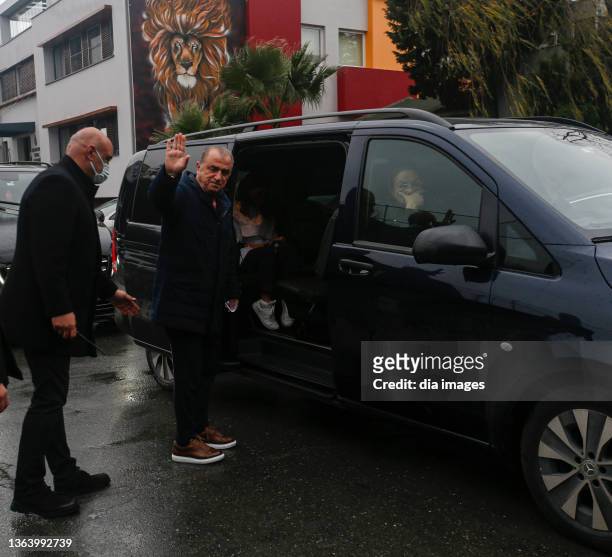 Fatih Terim, who left the technical directorship of Galatasaray team, seen leaving Florya Metin Oktay Facilities on January 11, 2022 in Istanbul,...