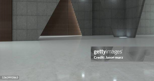 modern building - zementboden stock-fotos und bilder