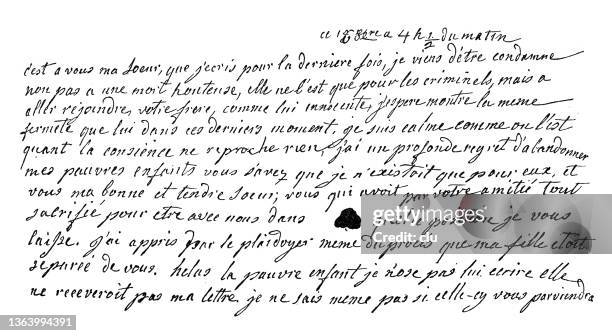 マリー・アントワネットから1793年10月16日のルイ16世への手紙 - マリーアントワネット点のイラスト素材／クリップアート素材／マンガ素材／アイコン素材