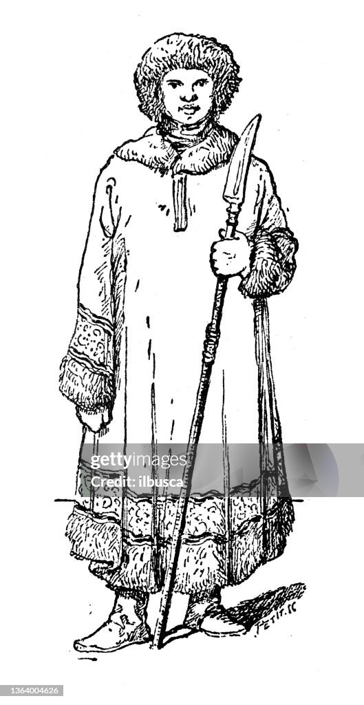 Antique illustration: Yakut man