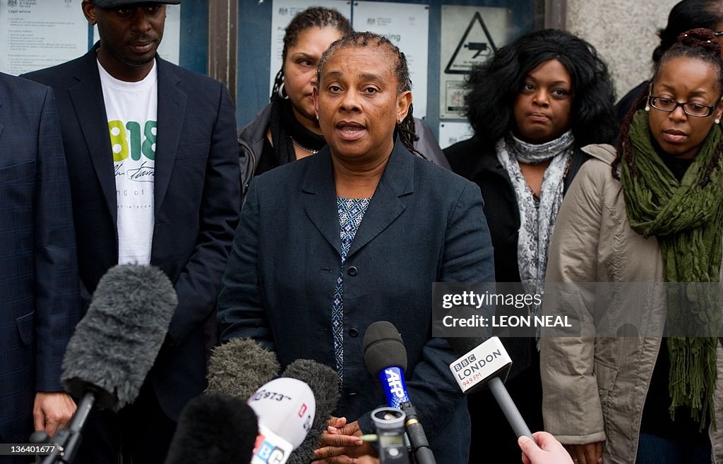 The mother of murdered British black tee