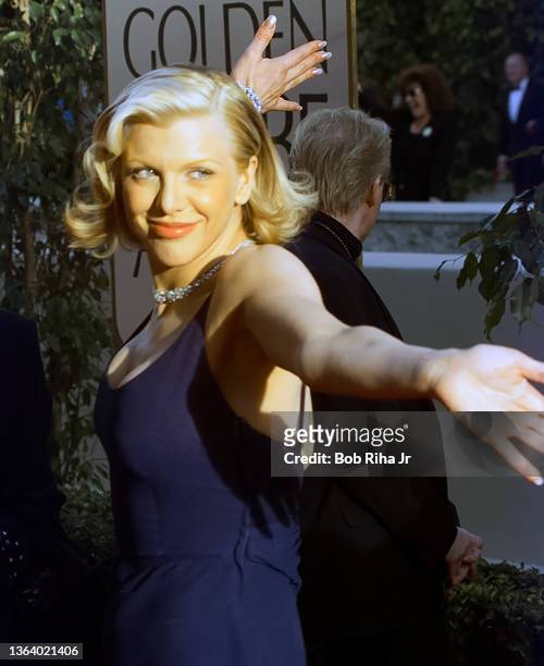 Courtney Love at Golden Globe Awards Show, January 19, 1997 in Beverly Hills, California.