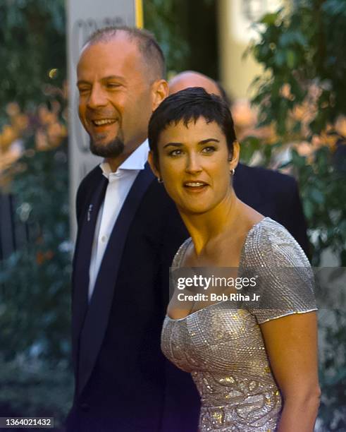 Bruce Willis and Demi Moore at Golden Globe Awards Show, January 19, 1997 in Beverly Hills, California.