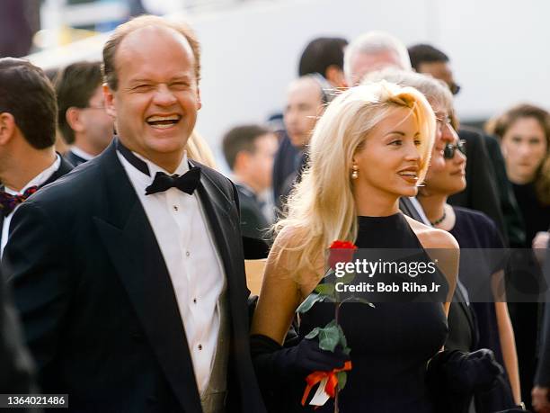 Kelsey Grammer and Camille Grammer at Golden Globe Awards Show, January 19, 1997 in Beverly Hills, California.