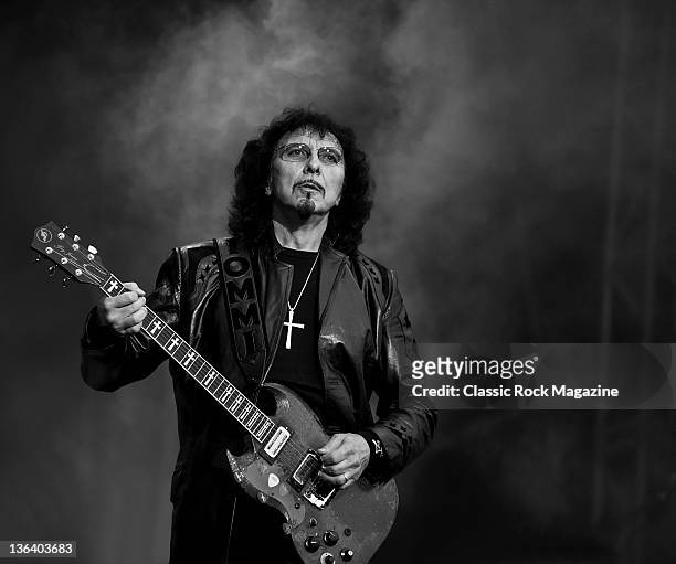 Tony Iommi of Heaven and Hell performing live on stage at Sonisphere Festival on August 1, 2009.