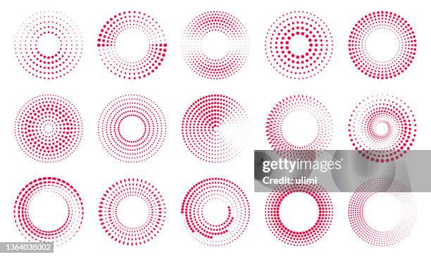 ilustraciones, imágenes clip art, dibujos animados e iconos de stock de elementos de diseño de círculos - línea de puntos