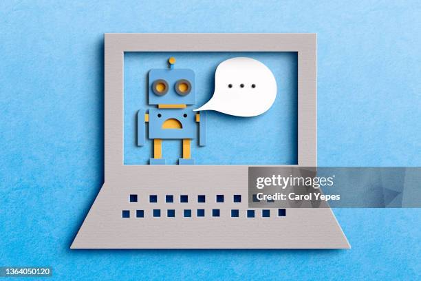artificial intelligence - chatbot concept - giant robot stock pictures, royalty-free photos & images
