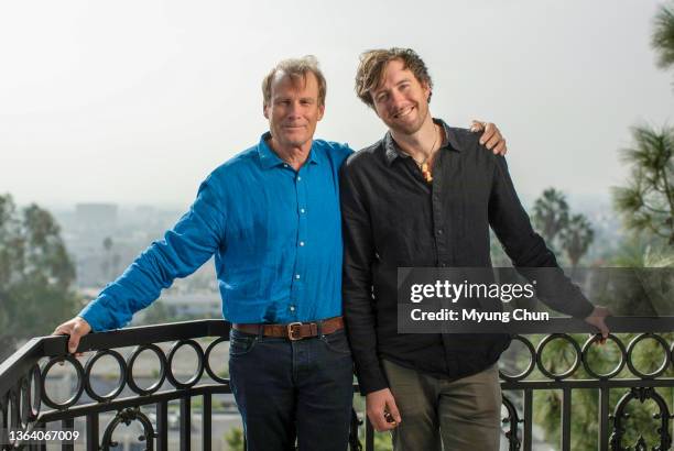 World-famous mountaineer Conrad Anker and director Max Lowe are photographed for Los Angeles Times on November 17, 2021 in West Hollywood,...