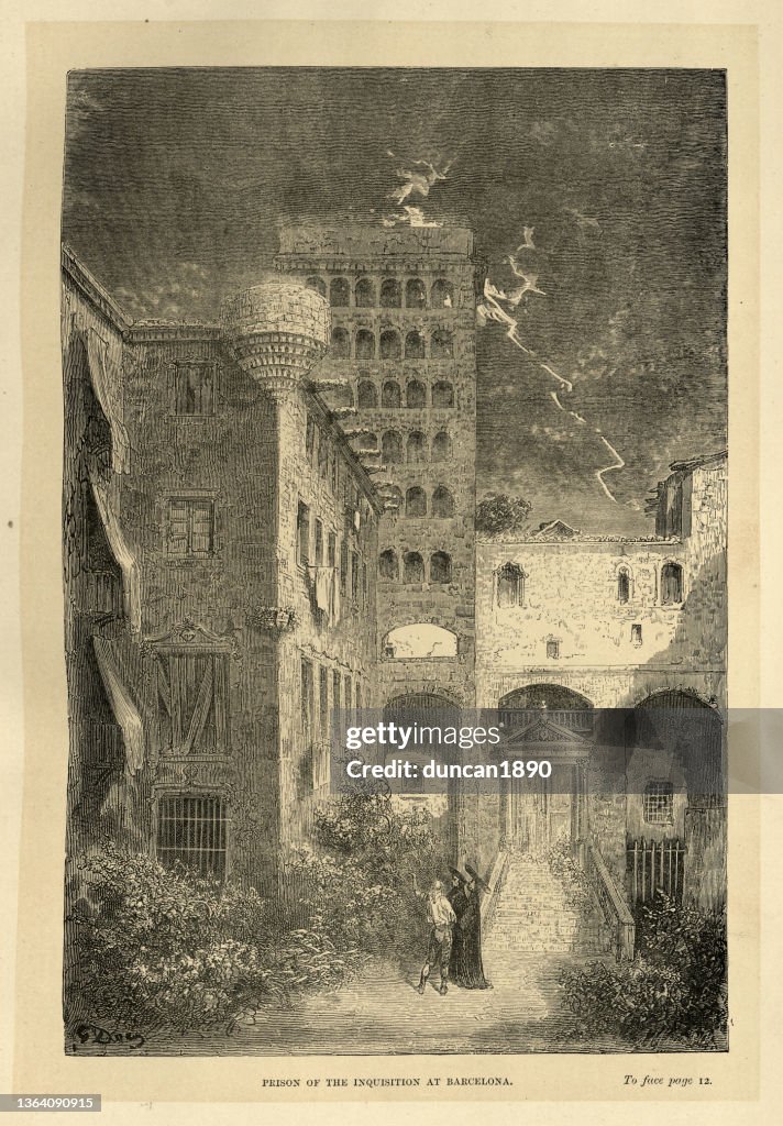 Racking Spamnish Inquisition Prison Of The Spanish Inquisition At Barcelona Spain 19th Century ...
