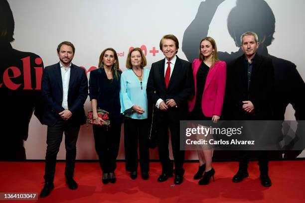 Manuel Martos Figueroa, Alejandra Martos Figueroa, Natalia Figueroa, Raphael, Manuela Arenzana Martos and Jacobo Martos Figueroa attend 'Raphaelismo'...