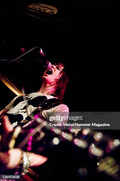 Sid Glover of Heaven's Basement , live on stage at Hard Rock Hell in Prestatyn, on December 5, 2008.