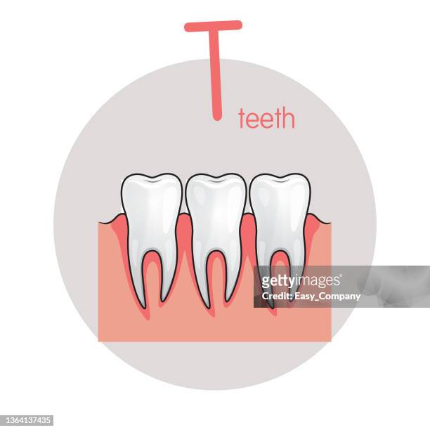 vector illustration of children's activity coloring book pages with pictures of teeth. - word of mouth stock illustrations