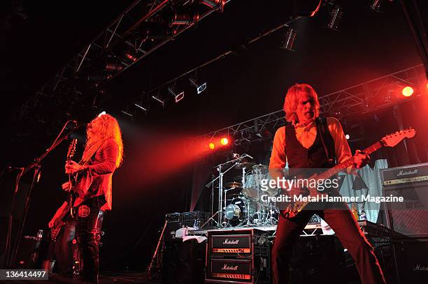 John Sykes and Scott Gorham of Thin Lizzy, live on stage at Hard Rock Hell in Prestatyn, on December 5, 2008.
