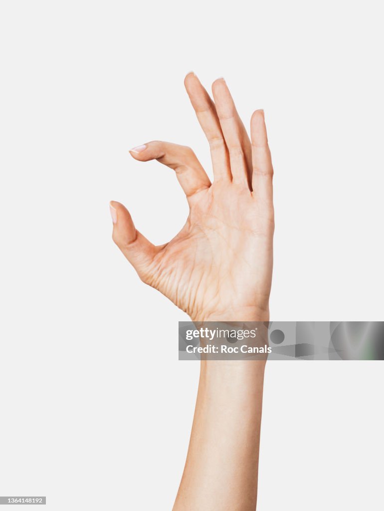 Woman's hand holding, empty