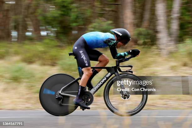 Alastair Christie-Johnston of Australia sprints during the Australian Cycling National Championships 2022 - Men's Elite ITT / @AusCyclingAus / on...